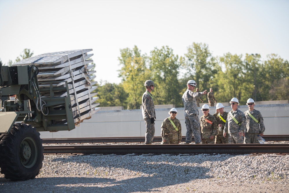 Soldiers prepare railhead for returning 76th Infantry Brigade Combat Team