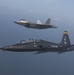 F-22 Raptor and T-38 Talon aerial