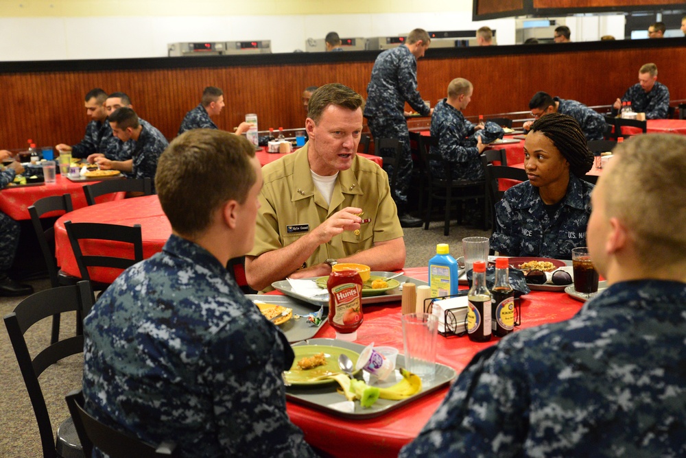 Rear Adm. Cozad Joins Students for Lunch