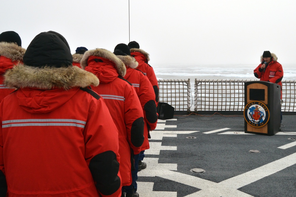 Crewmembers hold memorial aboard Coast Guard Cutter Healy