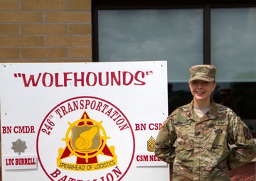 Soldier from 246th Transportation Battalion Receives Prestigious Award