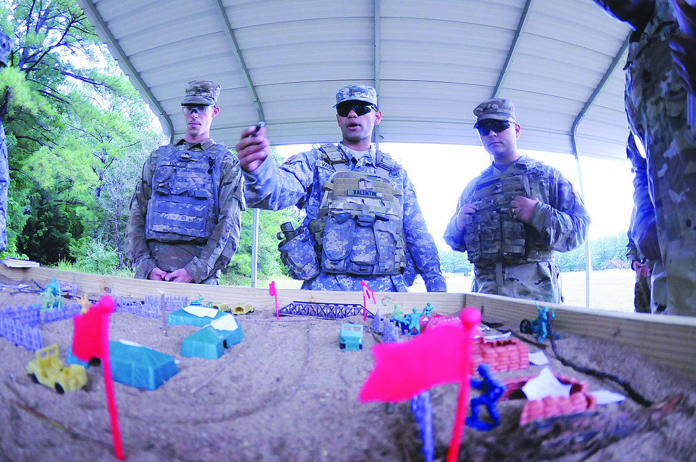 Learning by layout -- Soldiers use sand tables to configure field ammunition facilities