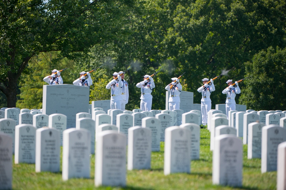 Funeral for U.S. Navy Petty Officer 1st Class Xavier A. Martin at Arlington National Cemetery