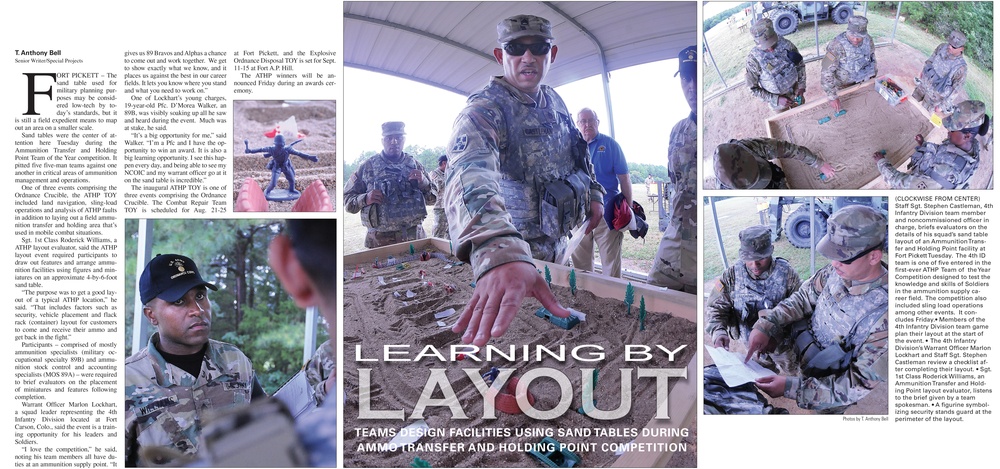 Learning by layout -- Soldiers use sand tables to configure field ammunition facilities