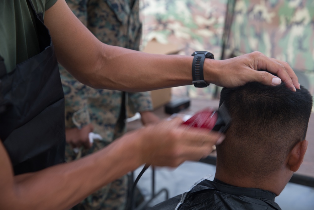 Field Haircuts Combat Logistics Battalion 5
