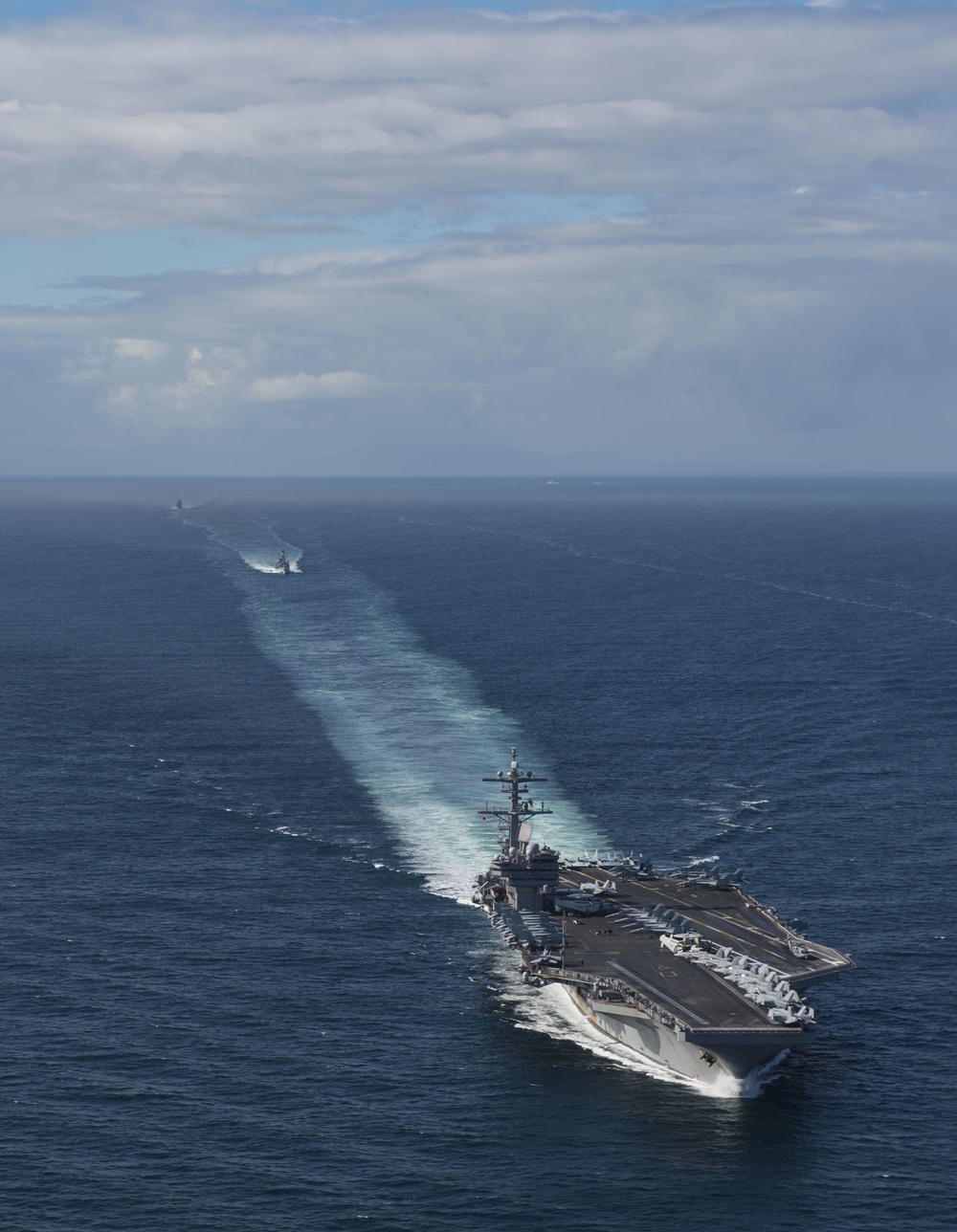 Saxon Warrior is a United States and United Kingdom co-hosted carrier strike group exercise that demonstrates interoperability and capability to respond to crises and deter potential threats.