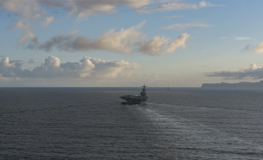 Saxon Warrior is a United States and United Kingdom co-hosted carrier strike group exercise that demonstrates interoperability and capability to respond to crises and deter potential threats.