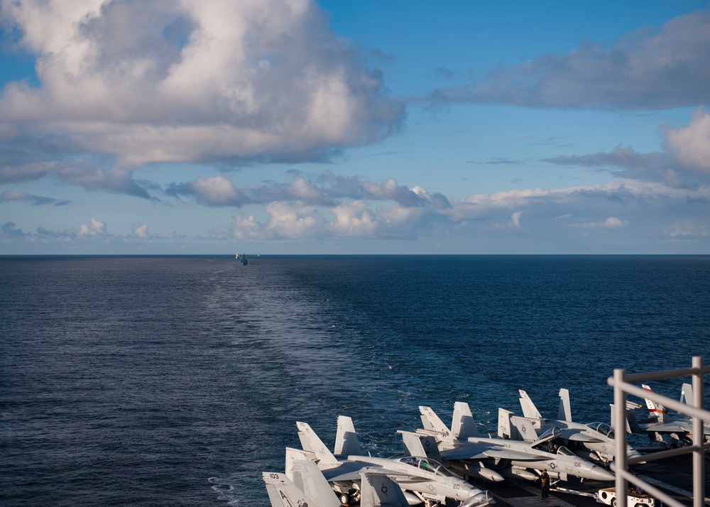 GHWB is the flagship of Carrier Strike Group (CSG) 2, which is comprised of the staff of CSG-2; GHWB; the nine squadrons and staff of Carrier Air Wing (CVW) 8; Destroyer Squadron (DESRON) 22 staff and guided-missile destroyers USS Laboon (DDG 58) and USS