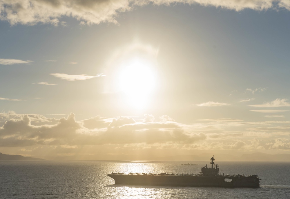 Saxon Warrior is a United States and United Kingdom co-hosted carrier strike group exercise that demonstrates interoperability and capability to respond to crises and deter potential threats.