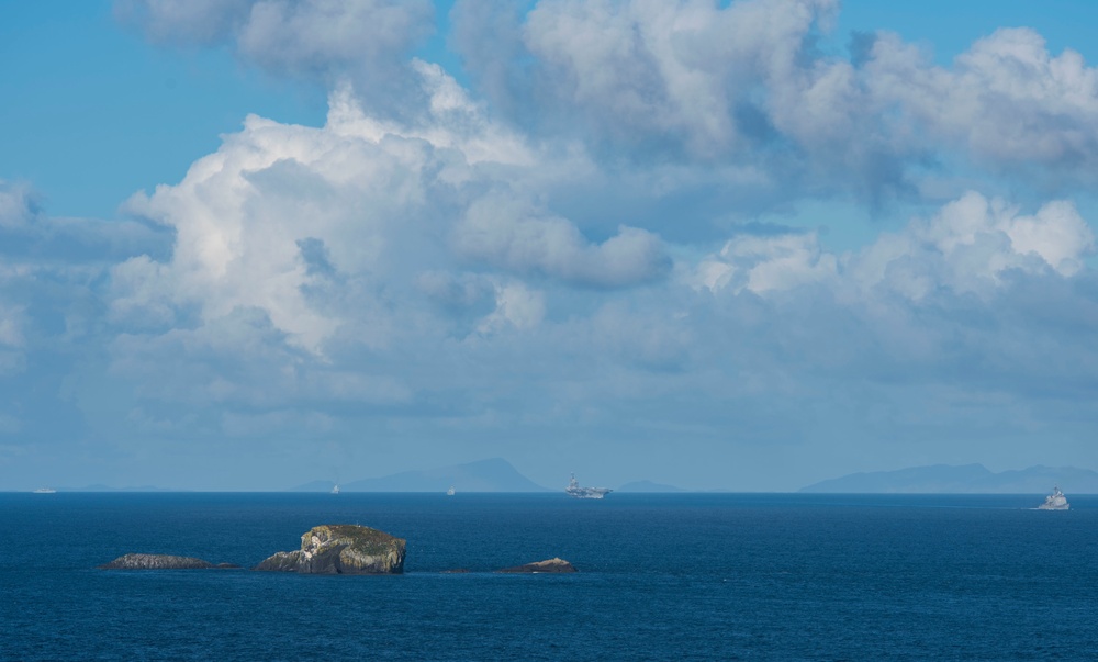 Saxon Warrior is a United States and United Kingdom co-hosted carrier strike group exercise that demonstrates interoperability and capability to respond to crises and deter potential threats.