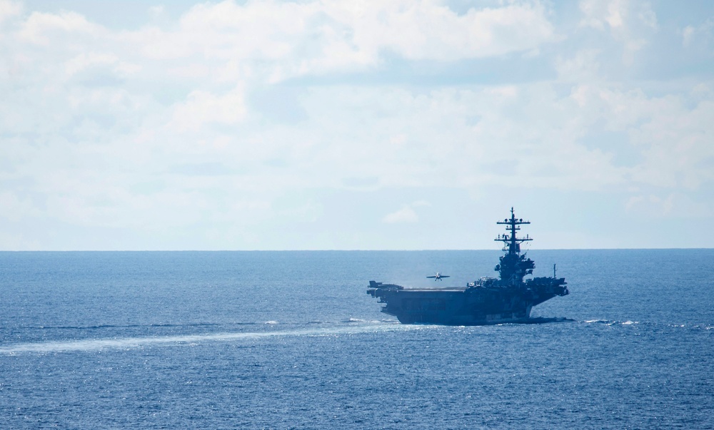 Saxon Warrior is a United States and United Kingdom co-hosted carrier strike group exercise that demonstrates interoperability and capability to respond to crises and deter potential threats.