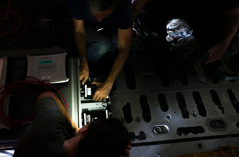 Marines with 22nd MEU Install Satellite Communication System