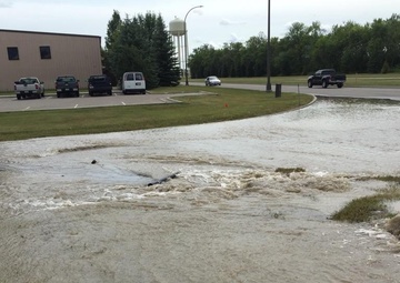 319 CES Airmen recover GFAFB from water main break