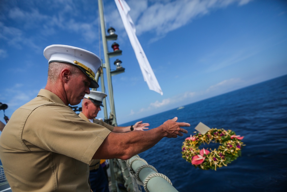 Service members remember HMAS Canberra at Guadalcanal