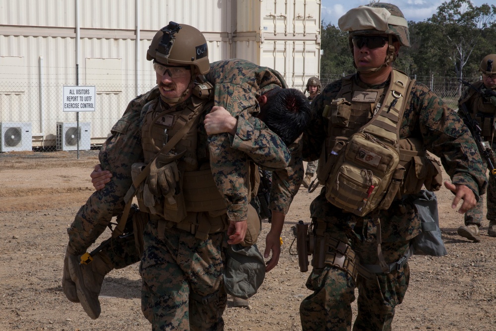 31st MEU Marines refine embassy reinforcement, mass casualty response fundamentals during AIT