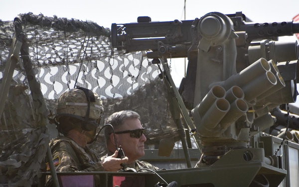 Gen. Milley Visits U.S. Troops during Noble Partner