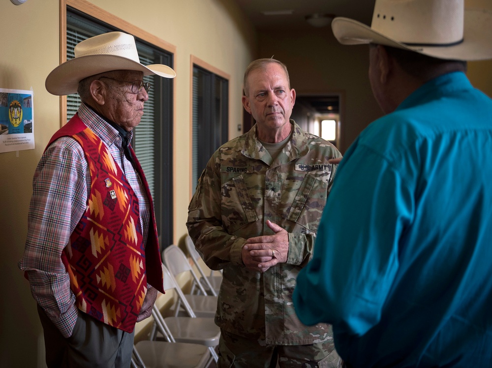 Military, Crow leaders tour veteran home construction site