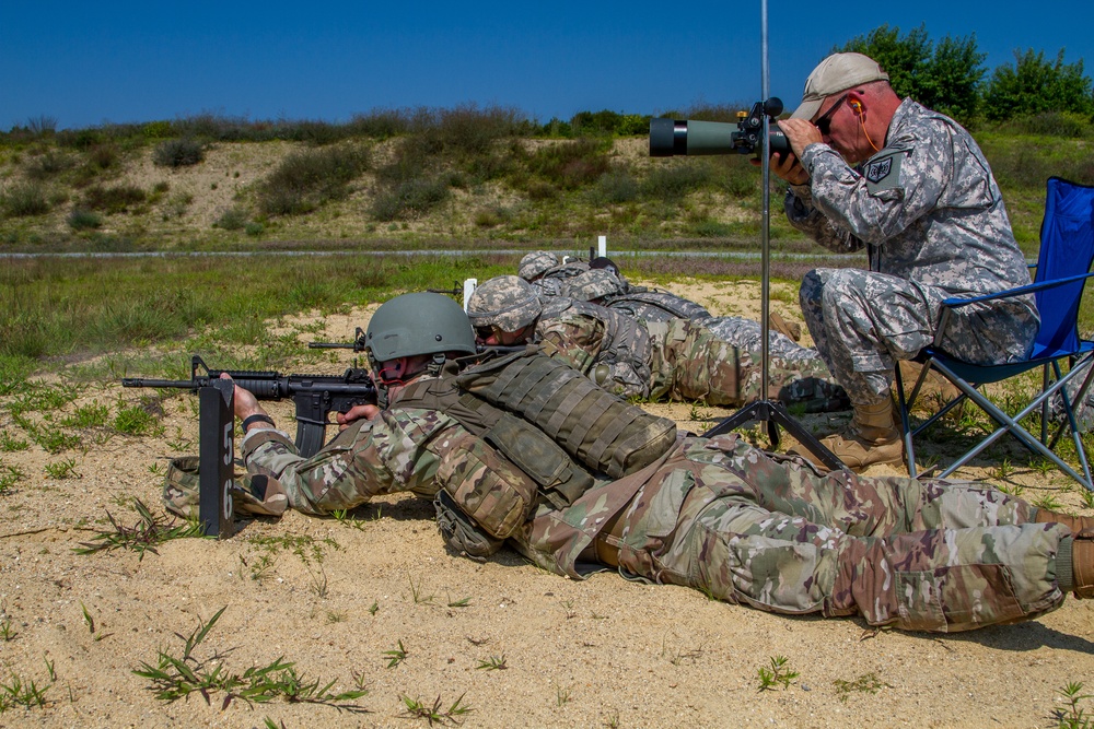 Sgt. Maj. Tom Gerner spots shots