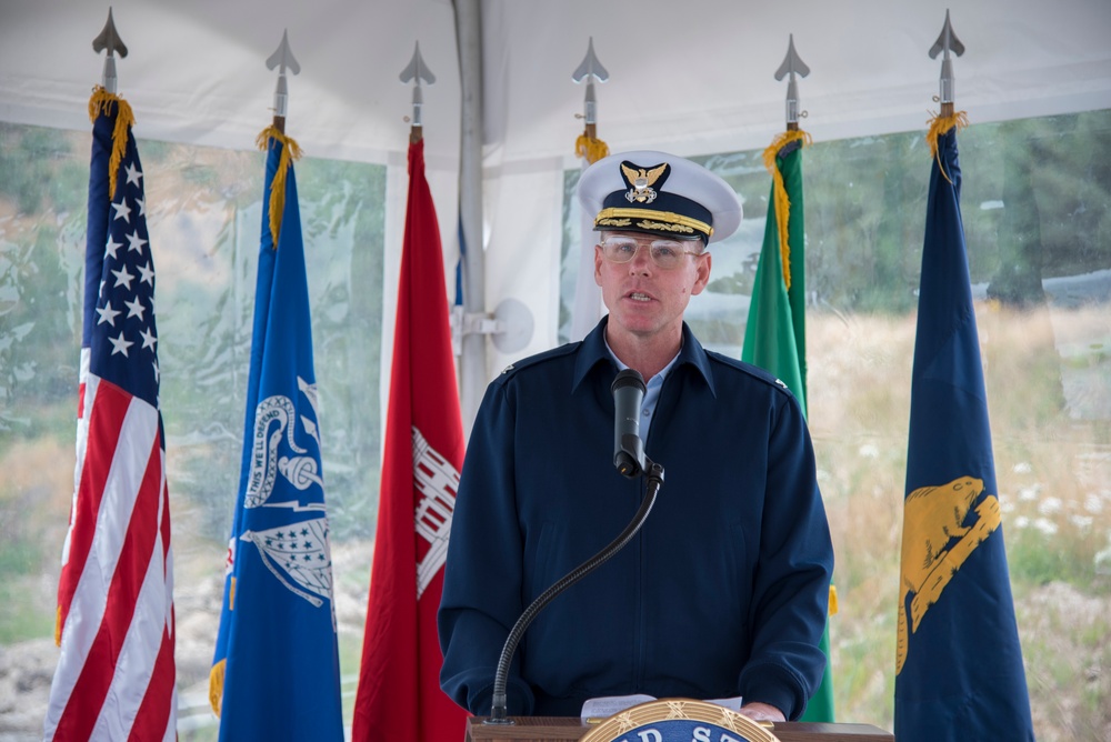 Ribbon cutting ceremony to celebrate the completion of construction at Jetty A, Aug. 8, 2017.