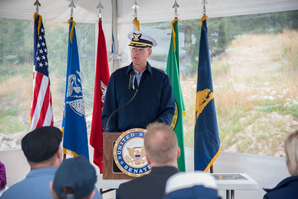 Ribbon cutting ceremony to celebrate the completion of construction at Jetty A, Aug. 8, 2017.