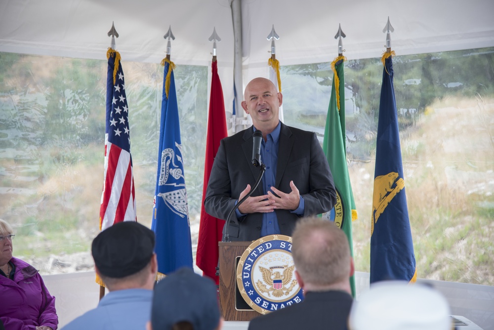 Ribbon cutting ceremony to celebrate the completion of construction at Jetty A, Aug. 8, 2017.