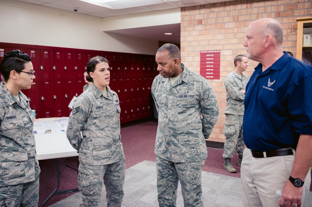 Air Force Distinguished Visitors Greet ATKW Airmen