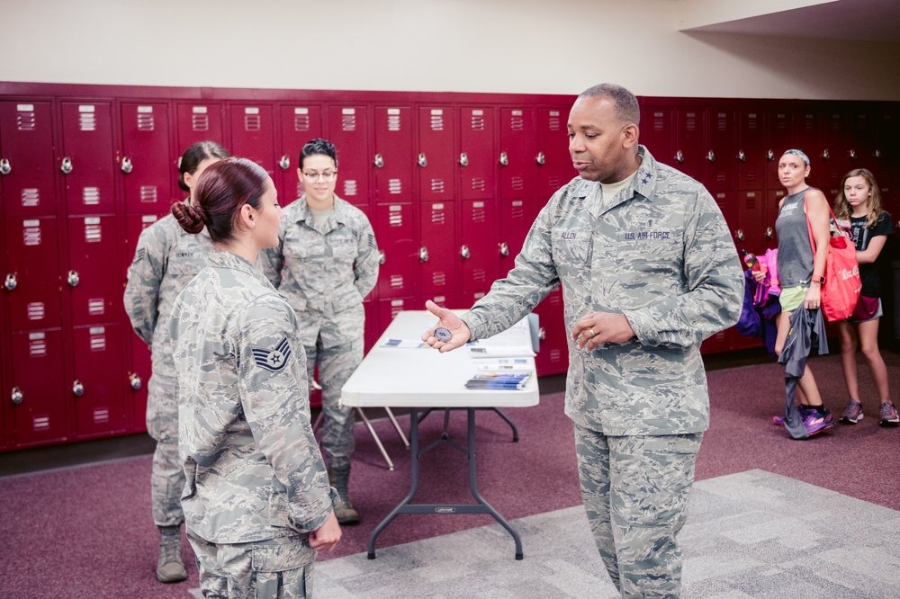 Air Force Distinguished Visitors Greet ATKW Airmen