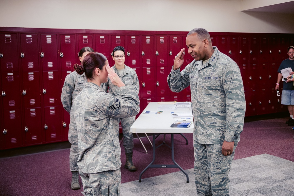 Air Force Distinguished Visitors Greet ATKW Airmen