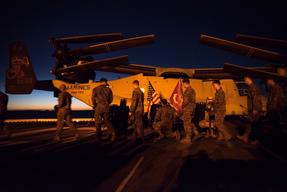 Memorial service aboard USS Bonhomme Richard (LHD 6)