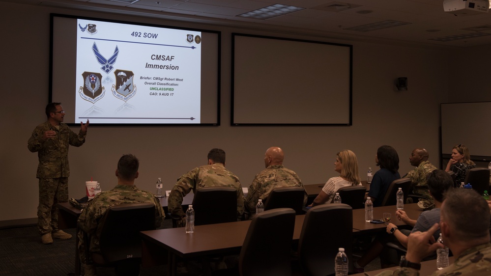 CMSAF immersion with 492nd SOW