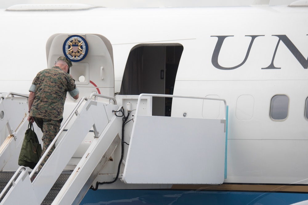 CJCS arrives at Yokota Air Force Base for Refuel