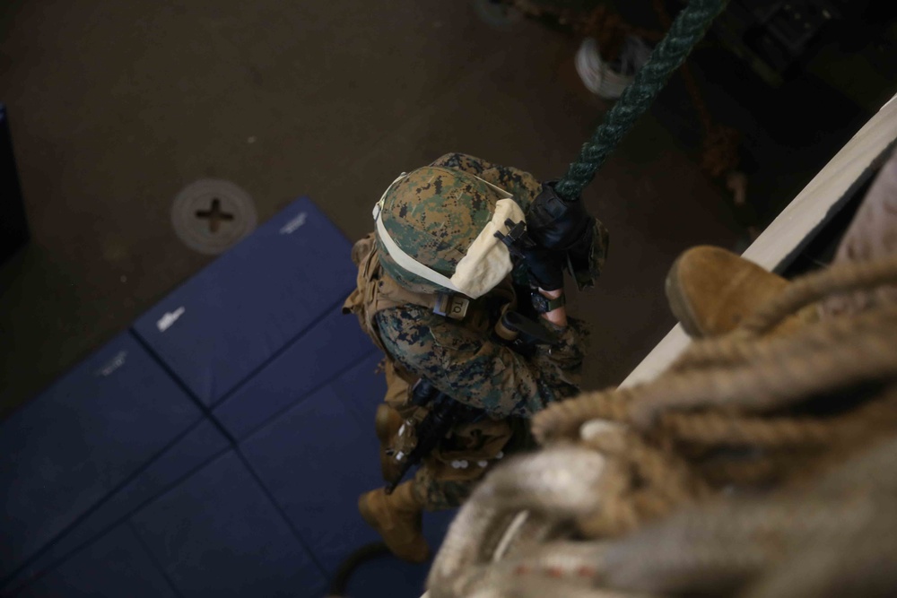 USS San Diego Fast Rope Training