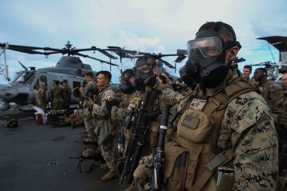 USS San Diego Simulated Deck Live Fire