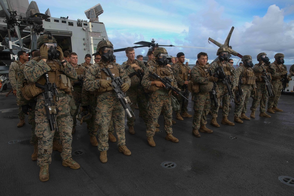 USS San Diego Simulated Deck Live Fire