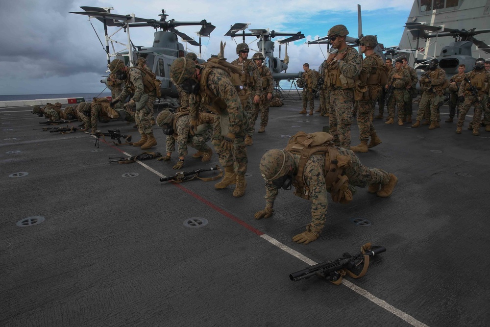 USS San Diego Simulated Deck Live Fire