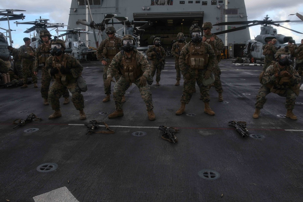 USS San Diego Simulated Deck Live Fire