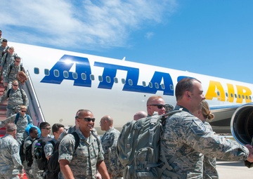 Colorado Air National Guard Airmen return home from Theatre Security Package mission from Kadena Air Base, Okinawa, Japan