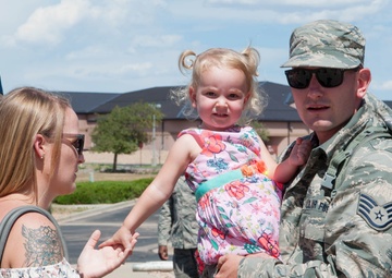 Colorado Air National Guard Airmen return home from Theatre Security Package mission from Kadena Air Base, Okinawa, Japan