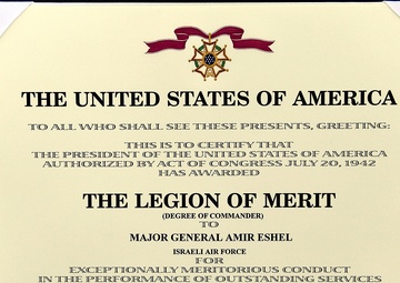 Chief of Staff of the U.S. Air Force, General David Goldfein Attends Israeli Air Force Change of Command