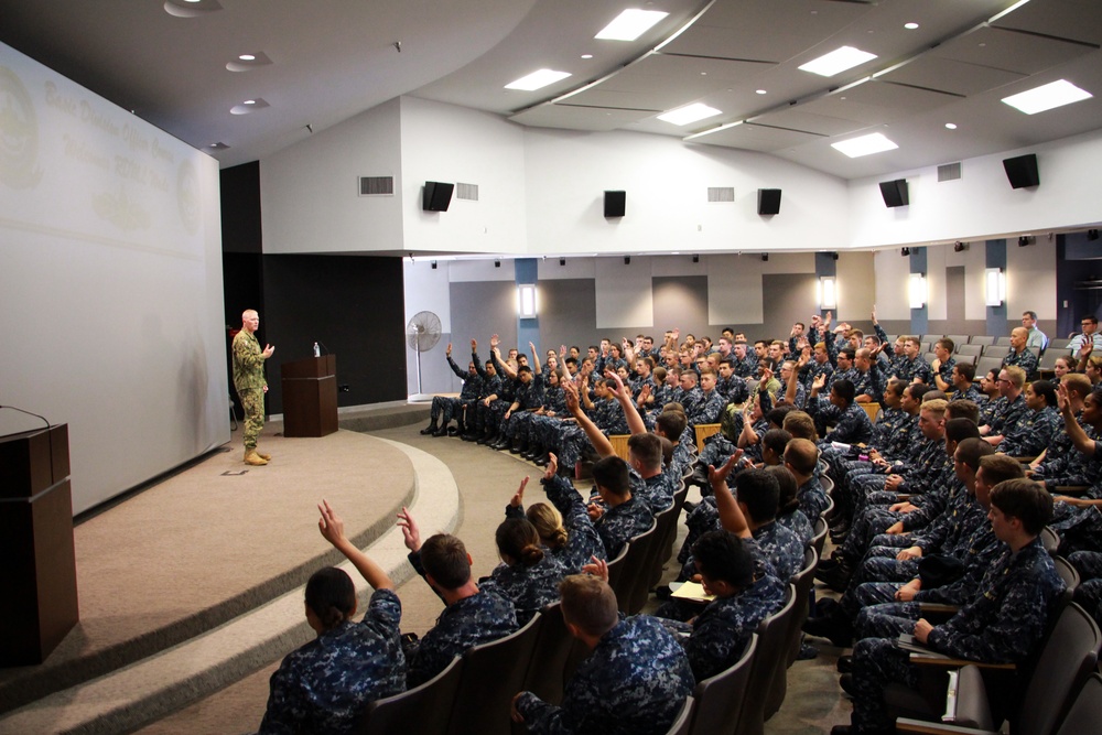 SMWDC Commander Mentors Basic Division Officer Course (BDOC) Students