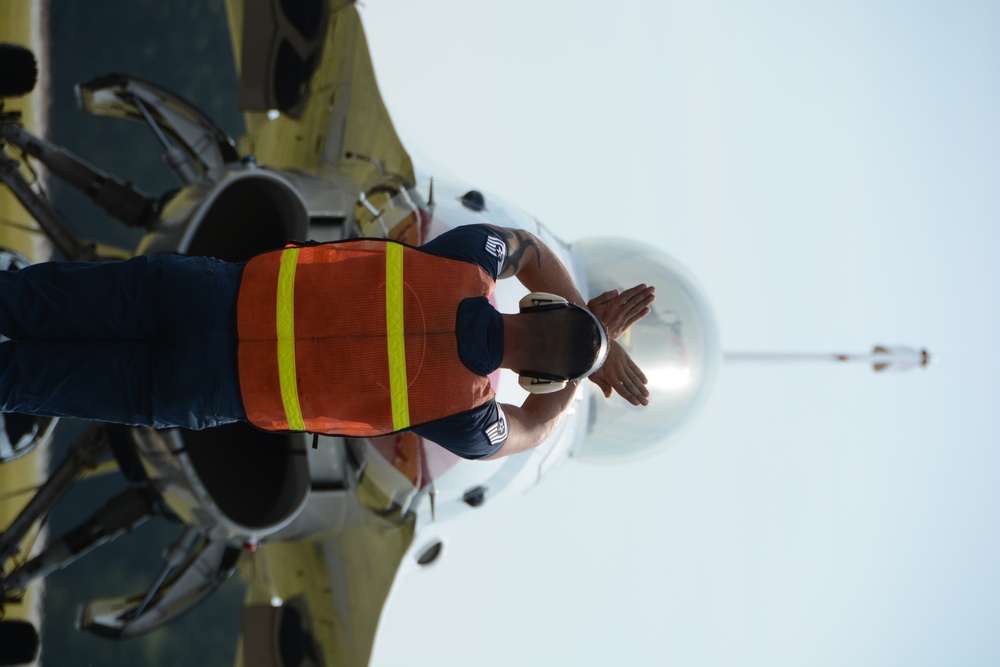 Thunderbirds prepare for takeoff