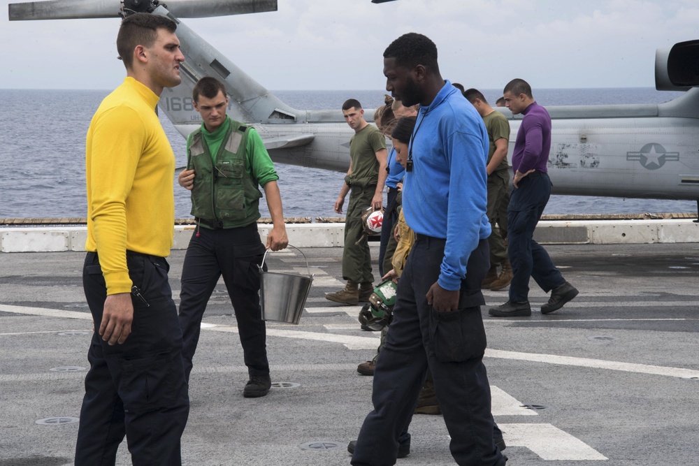 USS San Diego (LPD 22) Flight Deck Walkdown
