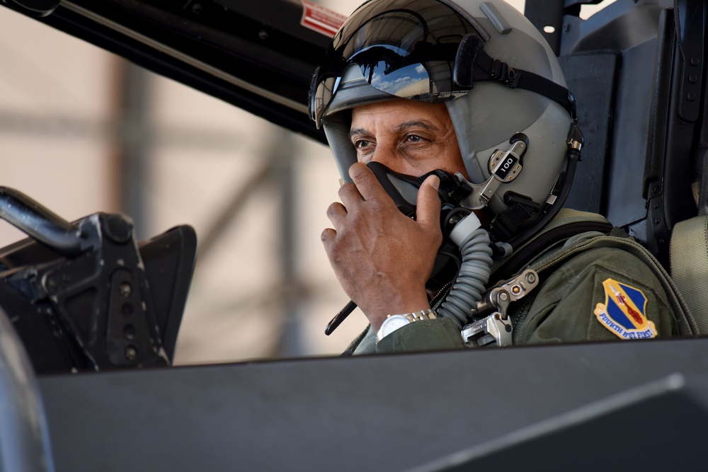 National civic leaders take flight in an F-15E Strike Eagle