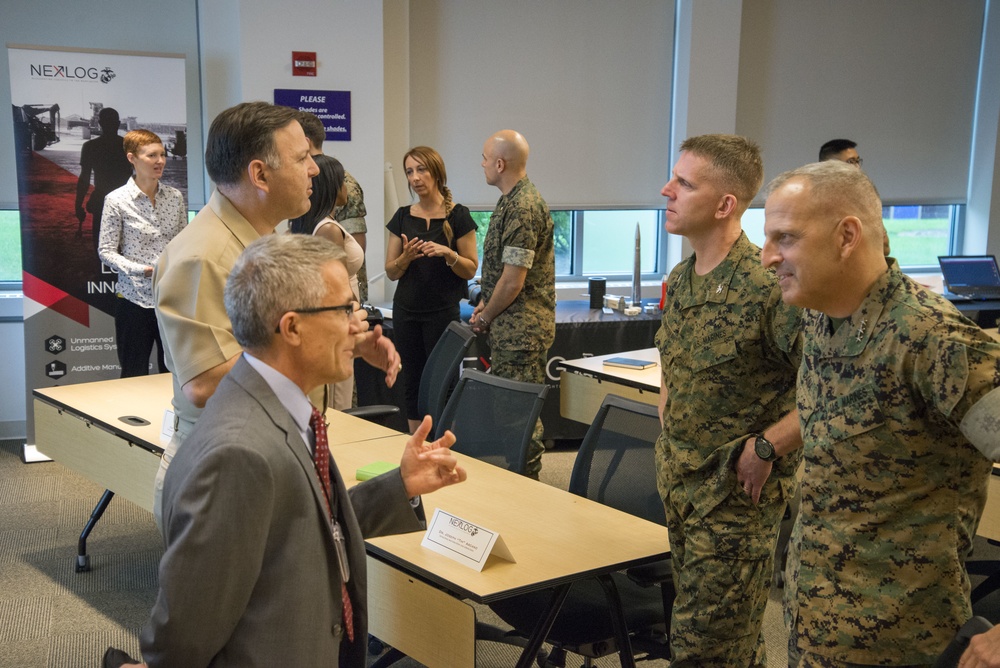 Marines visit Carderock for Marine Innovation Challenge Showcase