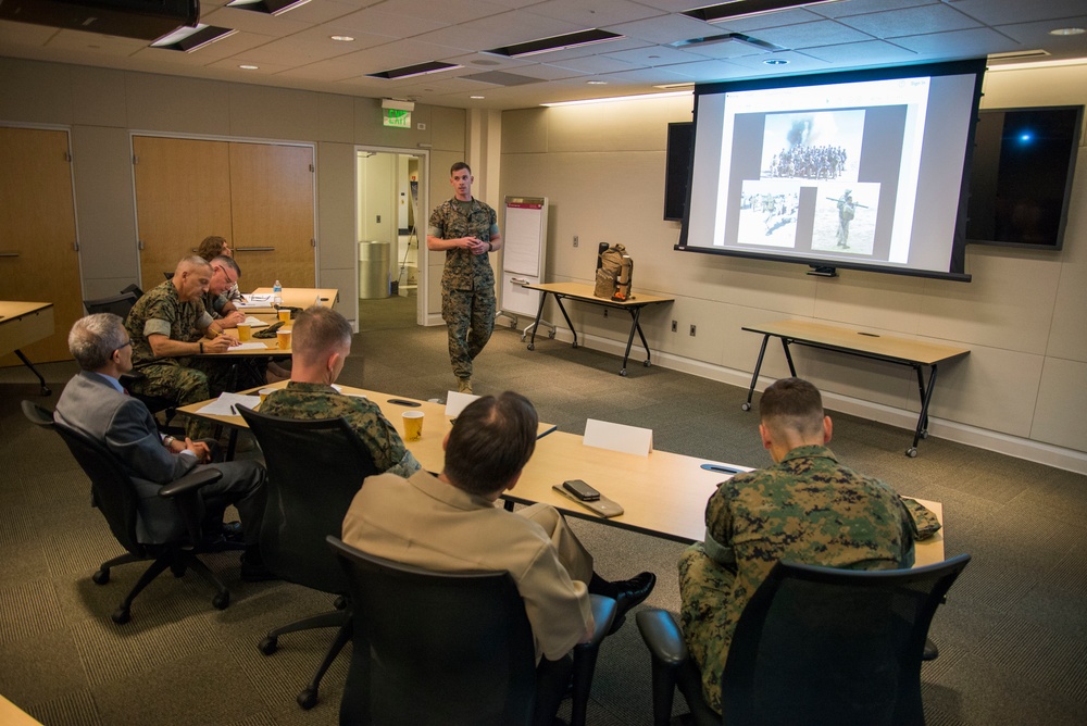 Marines visit Carderock for Marine Innovation Challenge Showcase