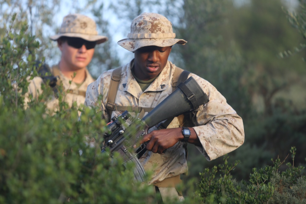 Marines Patrol as Part of Field Exercise