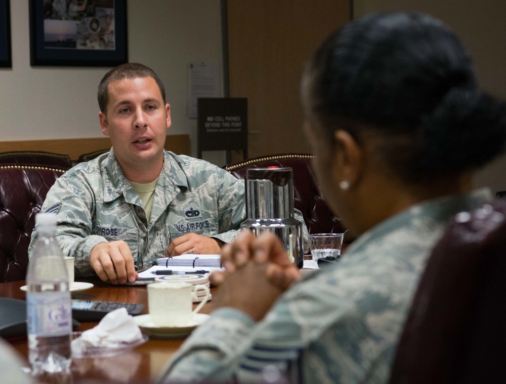 Asking the right questions: AMOW command chief chats with Airmen