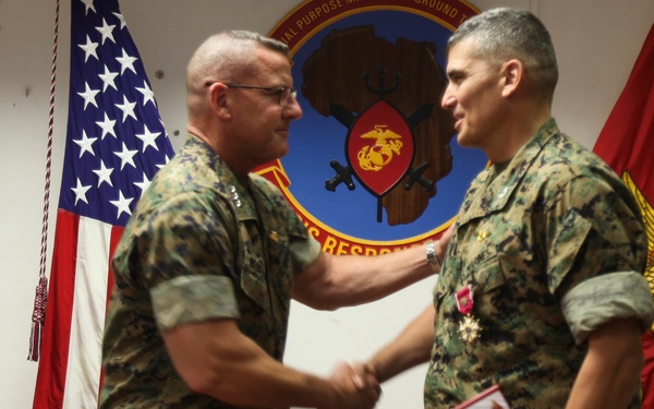 II Marine Expeditionary Force Commanding General Visits SPMAGTF-CR-AF