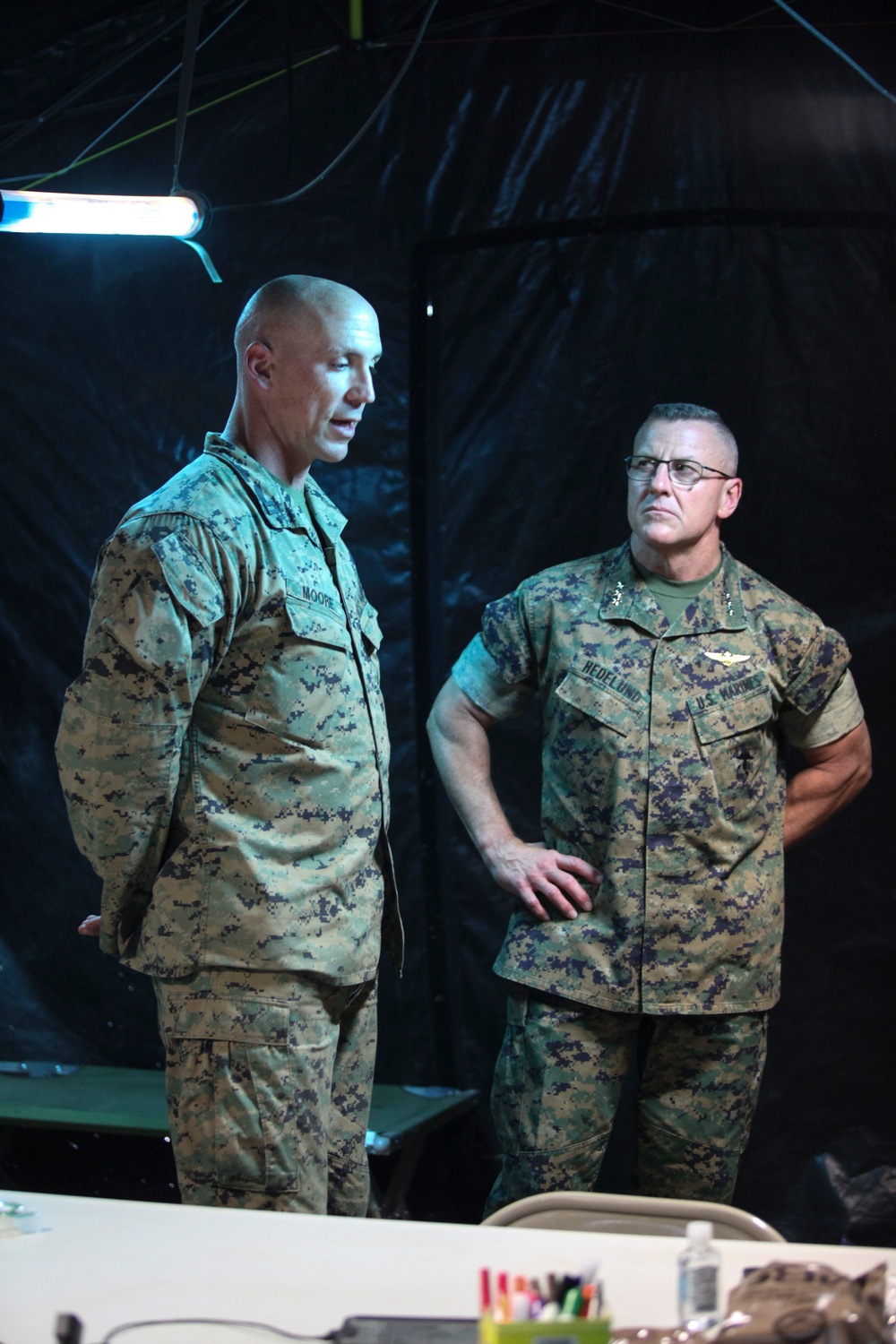 II Marine Expeditionary Force Commanding General Visits SPMAGTF-CR-AF