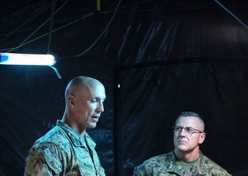 II Marine Expeditionary Force Commanding General Visits SPMAGTF-CR-AF